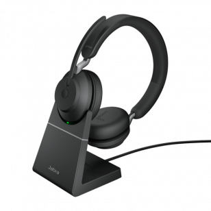 Jabra Evolve2 65 UC Stereo BT USB-A Headset inkl. Ladestation schwarz