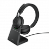 Jabra Evolve2 65 UC Stereo BT USB-A Headset inkl. Ladestation schwarz